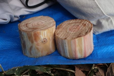 加工したヒノキ