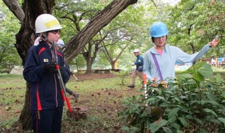 刈り込みバサミのレクチャー後
